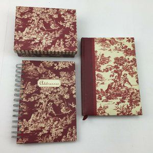 Covington Red Floral Stationary Set Journal Address Book Note Cards Envelopes